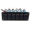 6 Gang Rocker Switch Panel Overcurrent Protection LED Blue Backlit