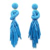 Handmade Beaded Solid Color Post Statement Earrings for Women All