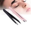 Pinzas de cejas de acero inoxidable Modern Rosa, 2 piezas