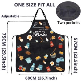 ENSIANTH Funny Baking Aprons for Women Men Baking Gifts for Bakers Apron Kitchen Cooking Aprons with Pocket Bread Baking Lover Gifts (baking aprons)