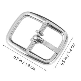 Gadpiparty 50pcs Metal Roller Buckles for Belt and Bag DIY Projects Durable Zinc Alloy Pin Buckles Shining Silver for Handbags Straps Collars and More