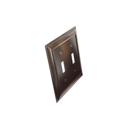 CKP Brand #31193 Double Switch Wall Plate, Oil-Rubbed Bronze