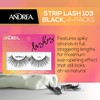 Andrea Strip Lash 103 Black, 4 packs