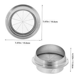 Tofficu Exterior Wall Vent Cover Stainless Steel Exhaust Vent Cap for Range Hood Ventilation Hood Efficient Air Expulsion