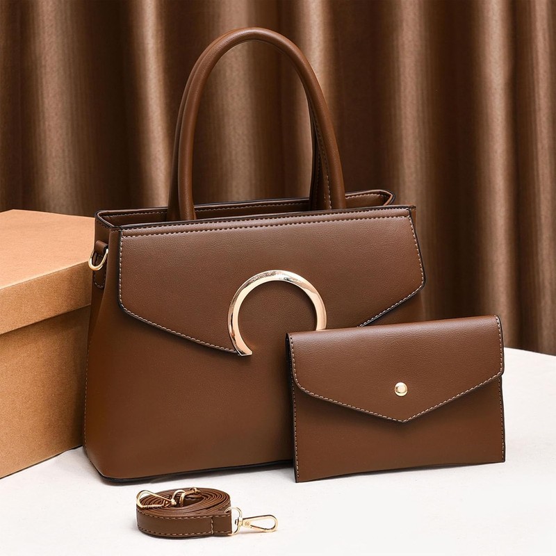 Juego de 2 bolsos de hombro para mujer con bolso