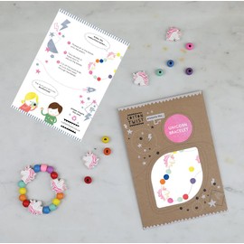 COTTON TWIST Kids Unicorn Bracelet Making Craft Kit - Unisex Children Creative Beading Jewellery Designing DIY Play Set - Pack of 5