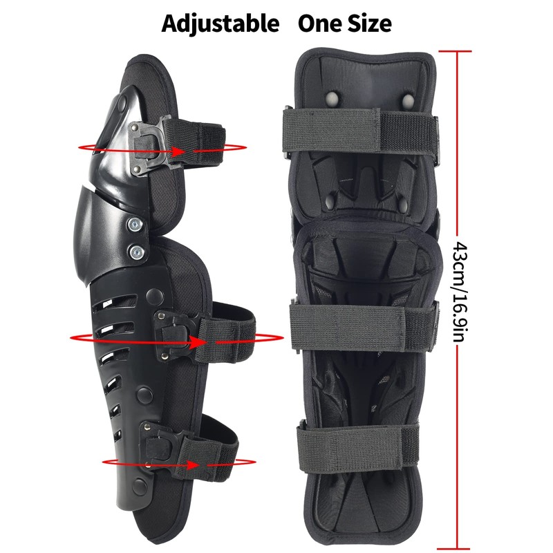 Motorcycle Shin Guards Protective Gear Leg Armor Dual Axis Pivoting