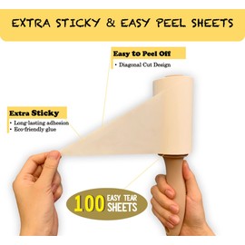 HapChron Lint Rollers Extra Sticky for Pet Hair [800 Sheets/4 Handles], Lint Remover Go Beyond Animal Fur, Dust and Other Dirt, Dog & Cat Hair Remover Rollers for Clothes, Furniture, Carpet, Car etc