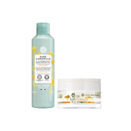 YVES ROCHER - Kit Cuidado Facial Piel Sensible, Incluye Crema Facial Pure Calndula y Desmaquillante Pure Camomille, Frmula Vegana                     