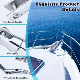 Pvrud 316 Stainless Steel Boat Anchor Swivel Marine Two Section Grade Anchor Chain Swivel, Fits 1/4"-5/16" Chain