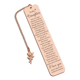 Daughter Gifts from Mom Dad Teen Girl Gifts Trendy Stuff Inspirational Bookmark for Book Lovers Birthday Valentines Graduation Gifts Valentines Day Gifts for Her Stocking Stuffer for Teens