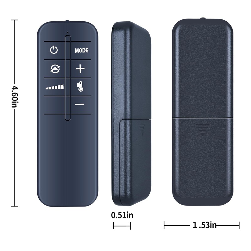 CLVIZCXOM Fan Replacement Remote Control Compatible with Delonghi DCH4590ER Thermal