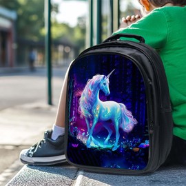 Fuzawet Unicorn Backpack 3PCS 16" Preschool Elementary Schoolbag with Lunch Box Pencil Case Bookbag Set for Girls Kids Children Teens School Students