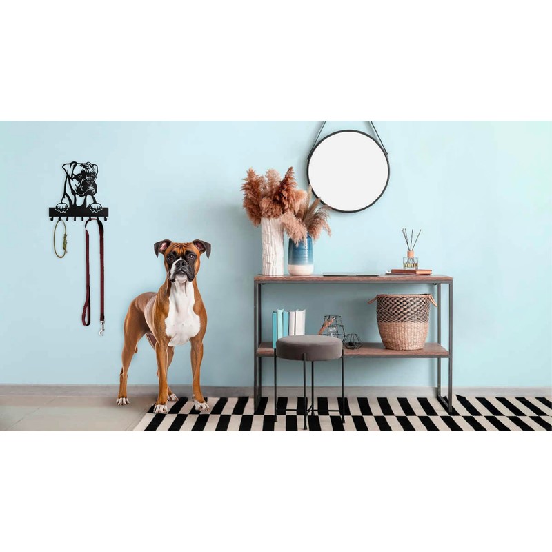 Dog Shape Keychain with 8 Hooks, Modern Key Holder for