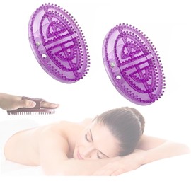 Lyfengdeam Lyfengdeam2 Pcs Meridian Brush Massage Brush, Beauty Salon Professional Custom Meridian Brush, Acupressure Meridian Brush, Meridian Scalp Massage Brush,Hard and Soft， Full Body Relaxation Comb (purple)