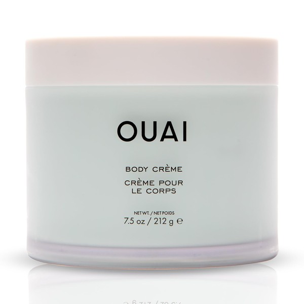 OUAI Body Creme - Super Hydrating Whipped Body Cream - Cupuacu Butter, Coconut Oil & Squalane Soften Skin for a Healthy Glow - Scented with Rose, Violet & Citrus - 7.5 fl oz