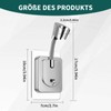 Jigspsyzh Duschkopfhalterung ohne Bohren, Verstellbare Handbrause Halterung mit Silikon-Adapter, Wandmontage,