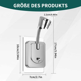 Jigspsyzh Duschkopfhalterung ohne Bohren, Verstellbare Handbrause Halterung mit Silikon-Adapter, Wandmontage, starker Kleber, Duschkopfhalter f1r Bad, Duschkopf Halterung, Shower Head Holder