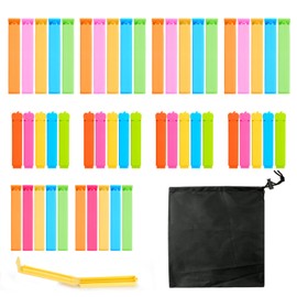 50 Pieces Food Sealing Clips in 3 Assorted Sizes 5 Colors, Bag Clips for Food Storage, Plastic Food Clips With Storage Bag, Colorful Bag Sealing Clips, Clip Closure Bag, Reusable Bag Sealer Clips