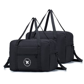 BAGZY Ryanair Hand Luggage 40 x 20 x 25 cm Travel Bag Sports Bag Waterproof Travel Luggage Shoulder Bag Bags Travel Cabin Large Weekender Handbags Hospital Bag, Ryanair 40x20x25cm-black*2-197