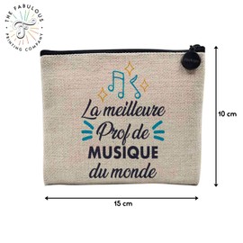 Canvas Bag - Le Best Le Meilleur du Monde Passion Work Leisure Sport Collegue Family - Linen Look Cosmetic Bag - Toiletry Bag - Purse, Music - F, Cosmetic bag