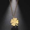TEAMER Four Leaf Clover Necklace Irish Good Luck Shamrock Pendant