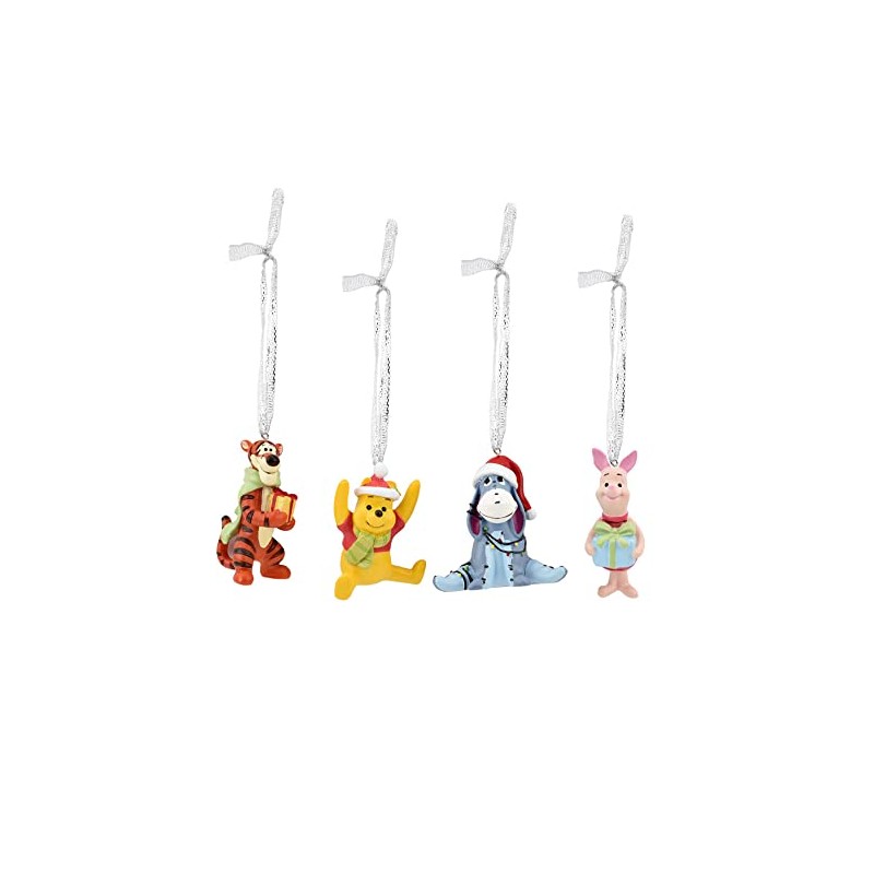 Widdop Winnie The Pooh Christmas Tree Decorations, Multicoloured, 5.5 x