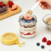 Vaso Avena Overnight 500ml 4PCS Tapa Hermética sin BPA