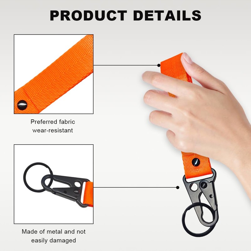Wevdn Car Key Chain, Fabric Metal Practical Multifunctional Motorcycle Keychain,