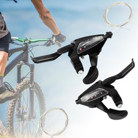 GROHPF 1 Pair Bike Speed Shifter, 3x8 Bike Gear Shifter 24 Speed Split Finger Dial Transmission Bicycle Accessories for Mountain Bikes, Racing Bikes Folding Bikes