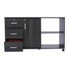 Amtarnctia Mobile Filing Cabinet, 4-Drawer File Cabinet, Mobile Lateral Printer