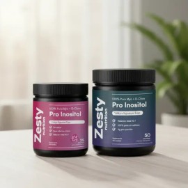 Zesty Nutrition - Pro Inositol 200g + Pink Fury Inositol 100g - 2 Pack - 100% Puro Myo + D-chiro Inositol - Hecho En México - Valkyra Signature Line