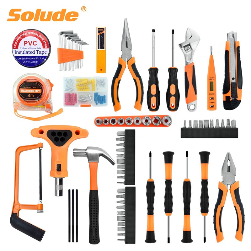 SOLUDE 182-Piece Home Repair Tool Set,Basic Tool Kit for Men