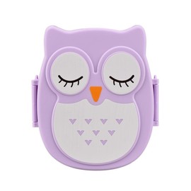 Yosoo Portable Cute Owl Leak-Proof Rectangular Lunch Box Food Storage Container for Children and Adults Approx. 16.8 x 13 x 7 cm 1050 ml Capacity