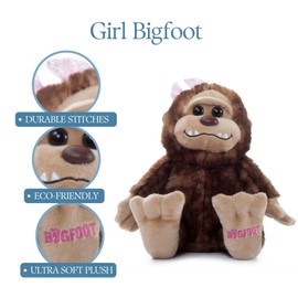 The Petting Zoo Bigfoot Girl Stuffed Animal Plushie, Gifts for Kids, Wild Onez Wildlife Animals, Bigfoot Ape Plush Toy 7 inches