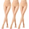 Aaronano 3 Pairs Toeless Pantyhose For Women 20D Sheer Tights