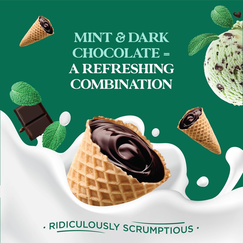 got milk? Mini Waffle Cones, Mint Chocolate Chip, 4.24 Oz.