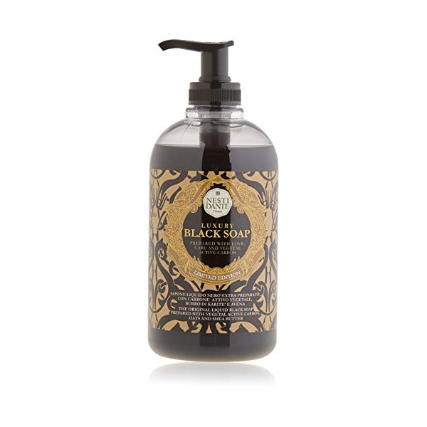 Nesti Dante Liquid Soap Luxury Black mit Aktivkohle, 500 ml
