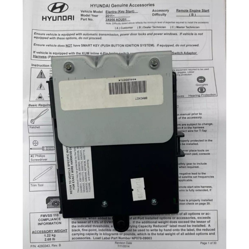 Hyundai NEW OEM Hyundai Remote Start Control Module Brain ONLY+