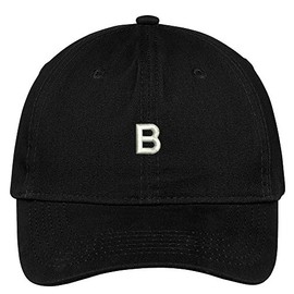 Trendy Apparel Shop Letter B Block Font Embroidered Dad Hat Cotton Baseball Cap - Black