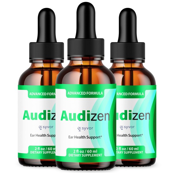 (3 Pack) Audizen Drops, Official AudizenDrops Ear Health Support Liquid