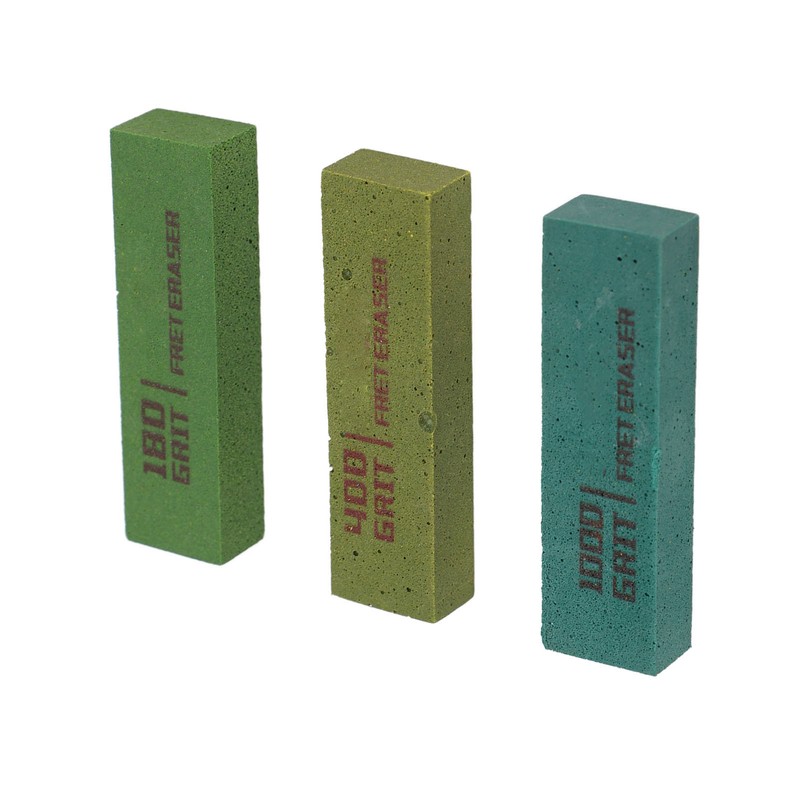 3pcs Guitar Fret Erasers Guitar Fret Polishing Abrasive Rubber Blocks