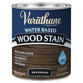 Varathane 381118 Water Based Wood Stain, Quart, Espresso