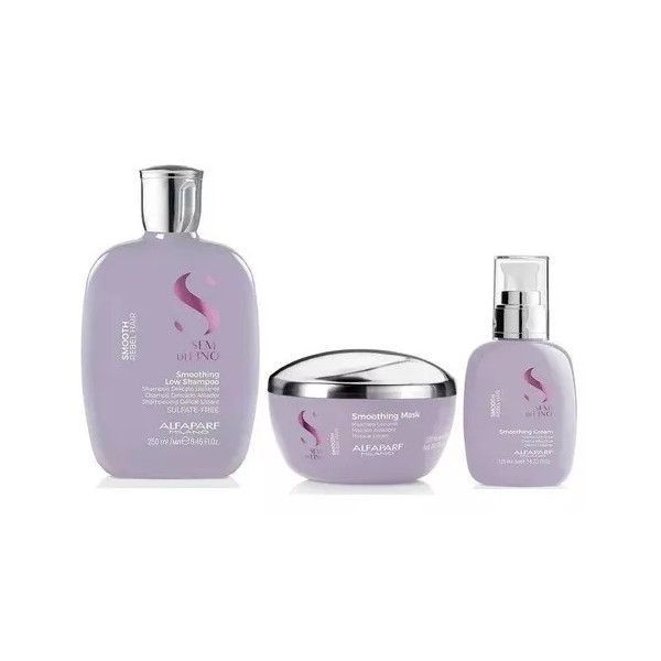 Alfaparf Smoothing Shampoo 250ml Mascarilla 200ml Crema 125m