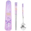Kuromi Chopsticks & Spoon Flatware Tableware Set with Case, 3