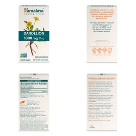 Himalaya Dandelion - Dandelion Root Supplement Supporting Daily Wellness and Health - Vegan, Gluten Free, 1000 mg, 60 Capsules