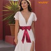 WHIPPY Women Dress Belt for Wedding Party Long Sash Bridal