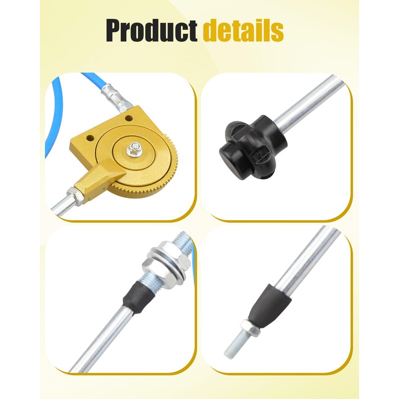 Universal Throttle Cable Kit for Excavators and Mixers Replacement Parts,