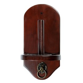 Iszy Billiards Wall Mount Pool Table Cone Chalk Holder, Mahogany Finish