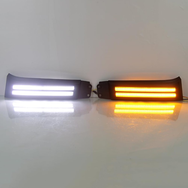 ECAHAYAKU Front Bumper Fog Lamp With Sequential Flash Turn Signal